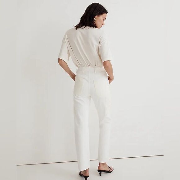 NWT Madewell The High Rise '90s Straight Jean: Two-Tone Workwear Edition - Picture 4 of 12